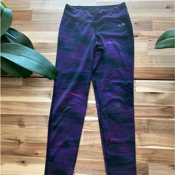C9 by Champion‎ purple and black athletic leggings size 10/12 - Picture 1 of 9